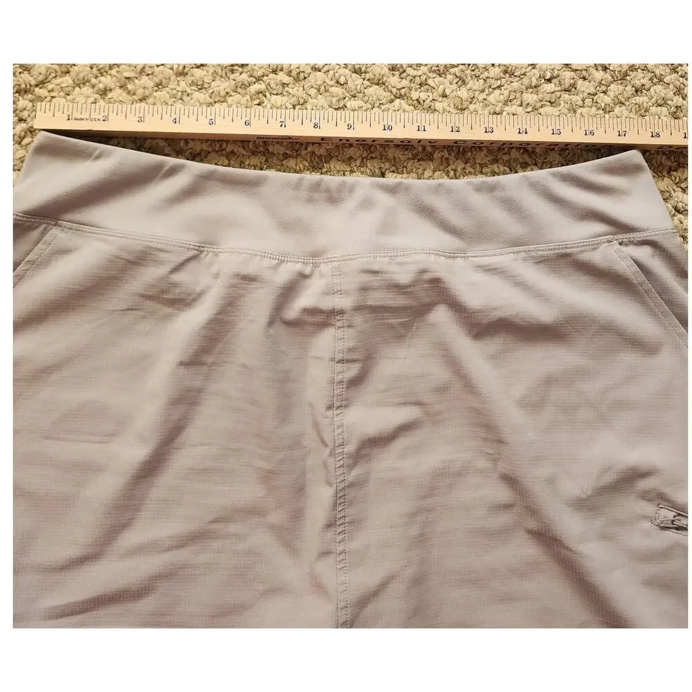 ORVIS Skort Women's XL Gray Lightweight Stretch Zipper Pocket Outdoor Activewear